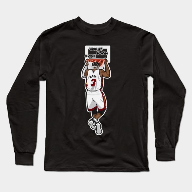 dwyane wade Cartoon Style Long Sleeve T-Shirt by ray1007